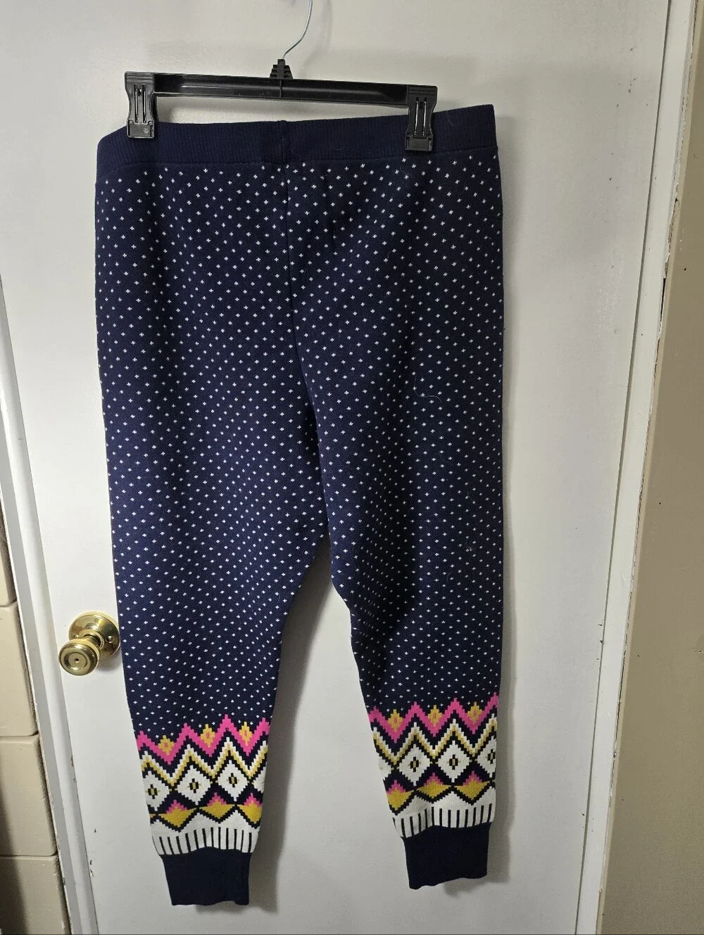 Old Navy Sweater-Knit Polka Dot Leggings Boho-Chic Cozy Loungewear Festive XL